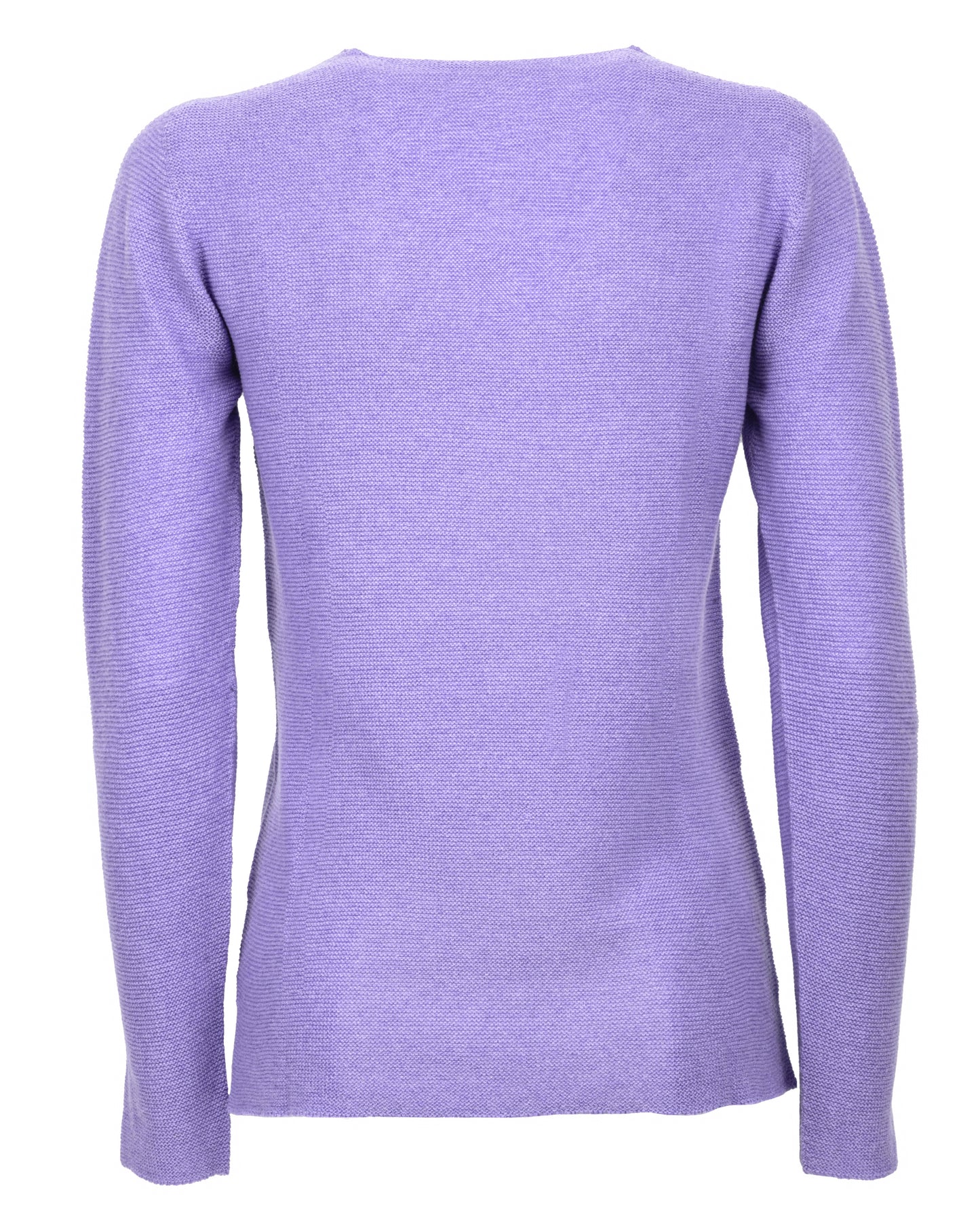 Womens V Neck Sweater Cashmere Links Stitch Lavender Made In Italy 7