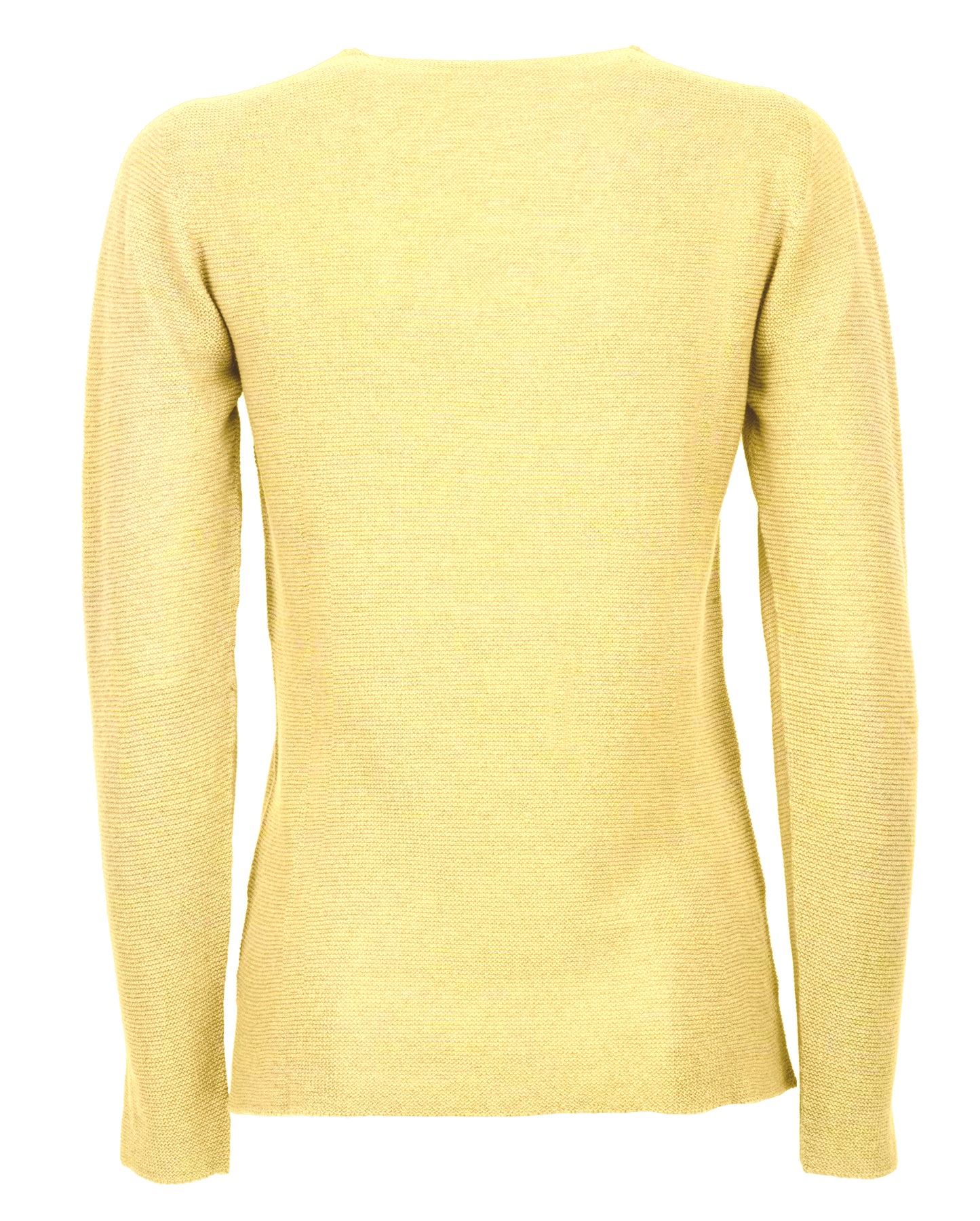 Womens V Neck Sweater Cashmere Links Stitch Lemon Made In Italy 2
