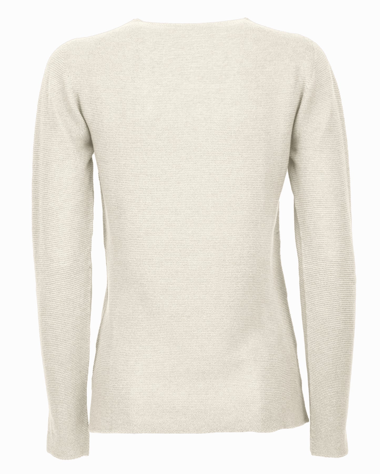 Womens V Neck Sweater Cashmere Links Stitch Milk White Made In Italy 2