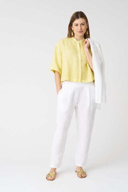Women's Alessa Linen Pants – White, view 1