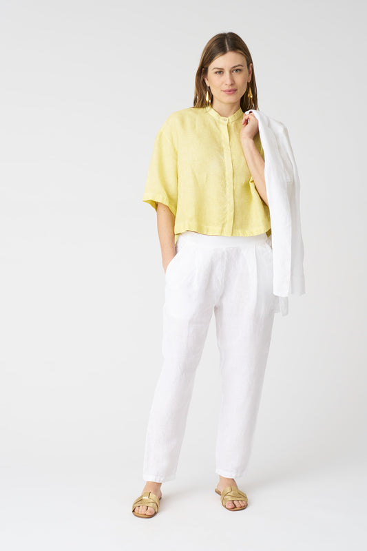 Women's Alessa Linen Pants – White, view 1