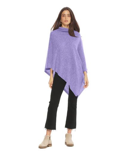 Women's Essential Pure Cashmere Poncho Lavender