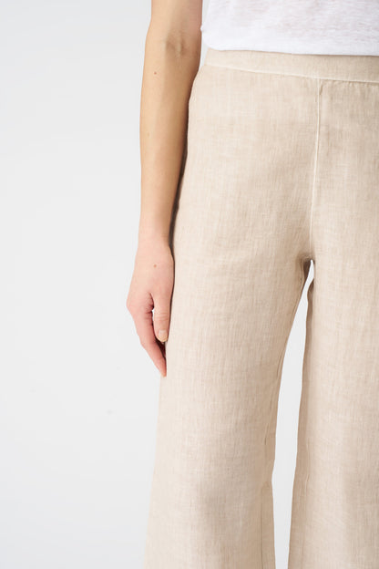 Women's Roma Linen Pants – Beige Soft Fade, view 2
