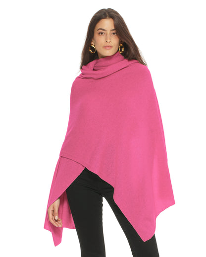 Women's Pure Cashmere Maxi Wrap Fuchsia