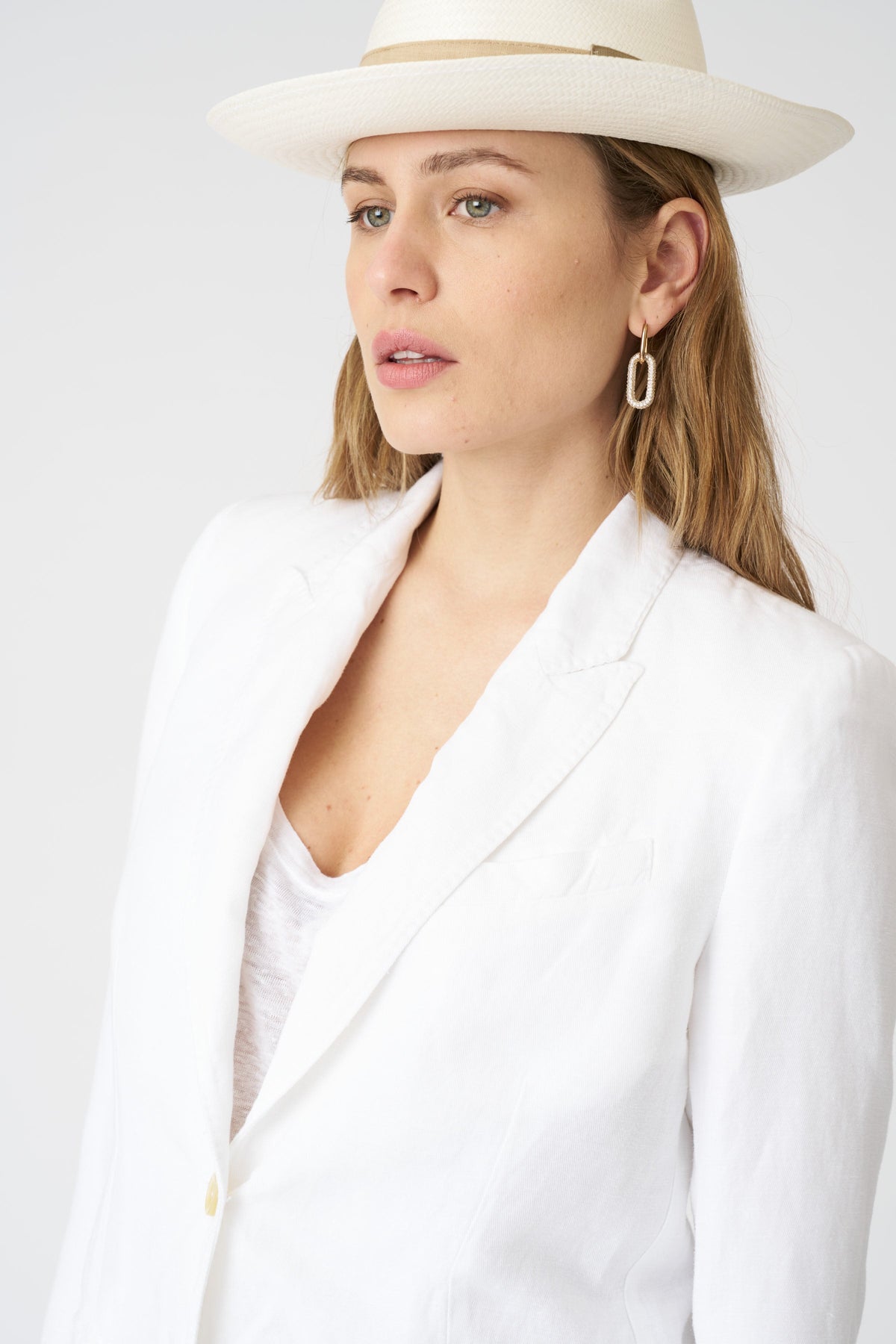 Women's Valentina Linen Jacket – White, view 2