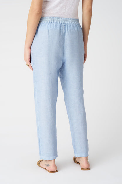 Women's Alessa Boyfriend Linen Pants – Sea Soft Fade, view 4