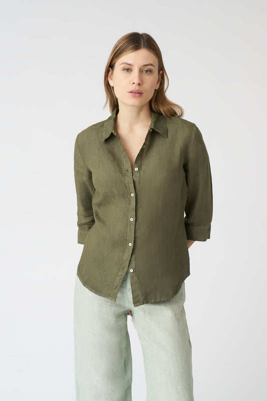Women's Bria Linen Shirt – Caffe Soft Fade, view 1