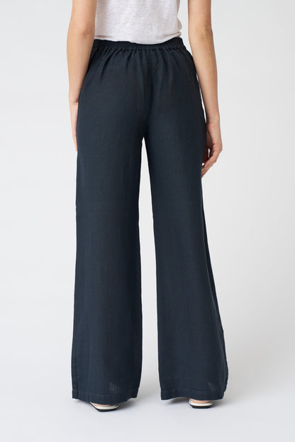 Women's Roma Linen Pants – Night Blue, view 4