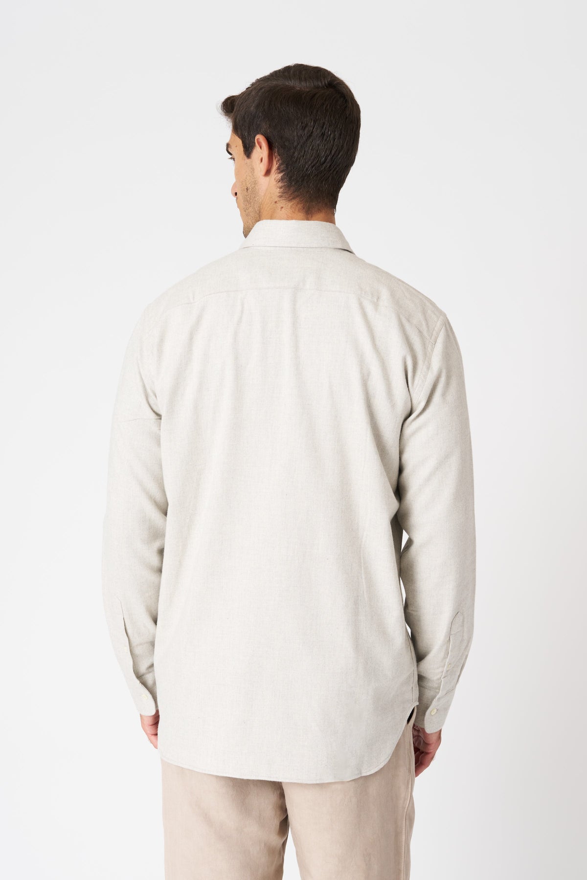 Men's Regular Fit Cotton Shirt with Pockets – Pearl, view 4
