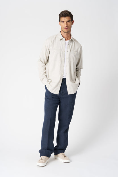 Men's Cotton Relaxed Fit Pants – Marine, view 1
