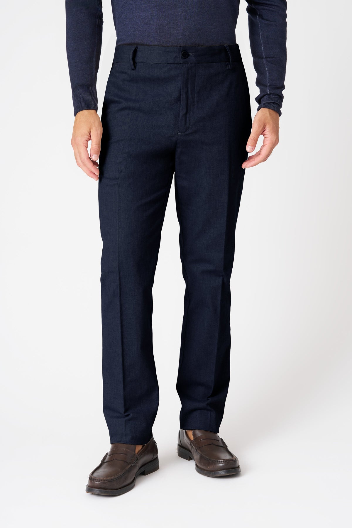Men's Cotton Chino Pants – Midnight Blue, view 3