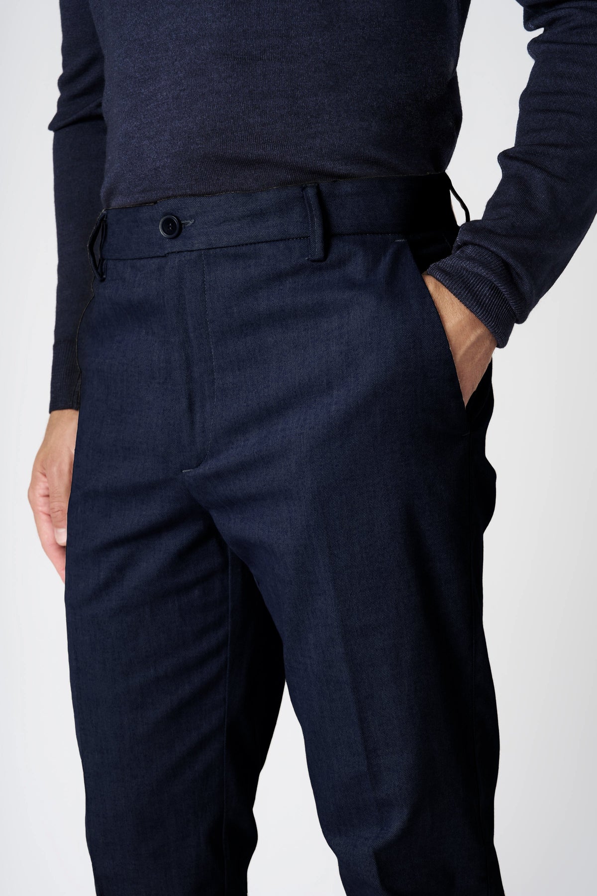 Men's Cotton Chino Pants – Midnight Blue, view 2