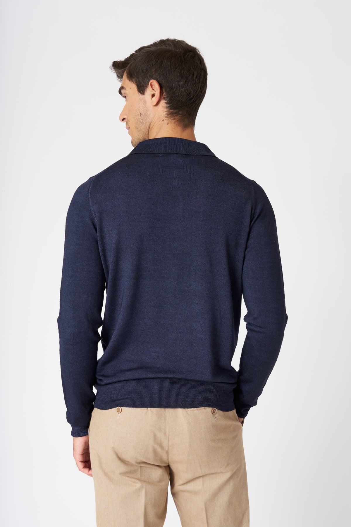 Men's Knit Polo – Navy, view 4