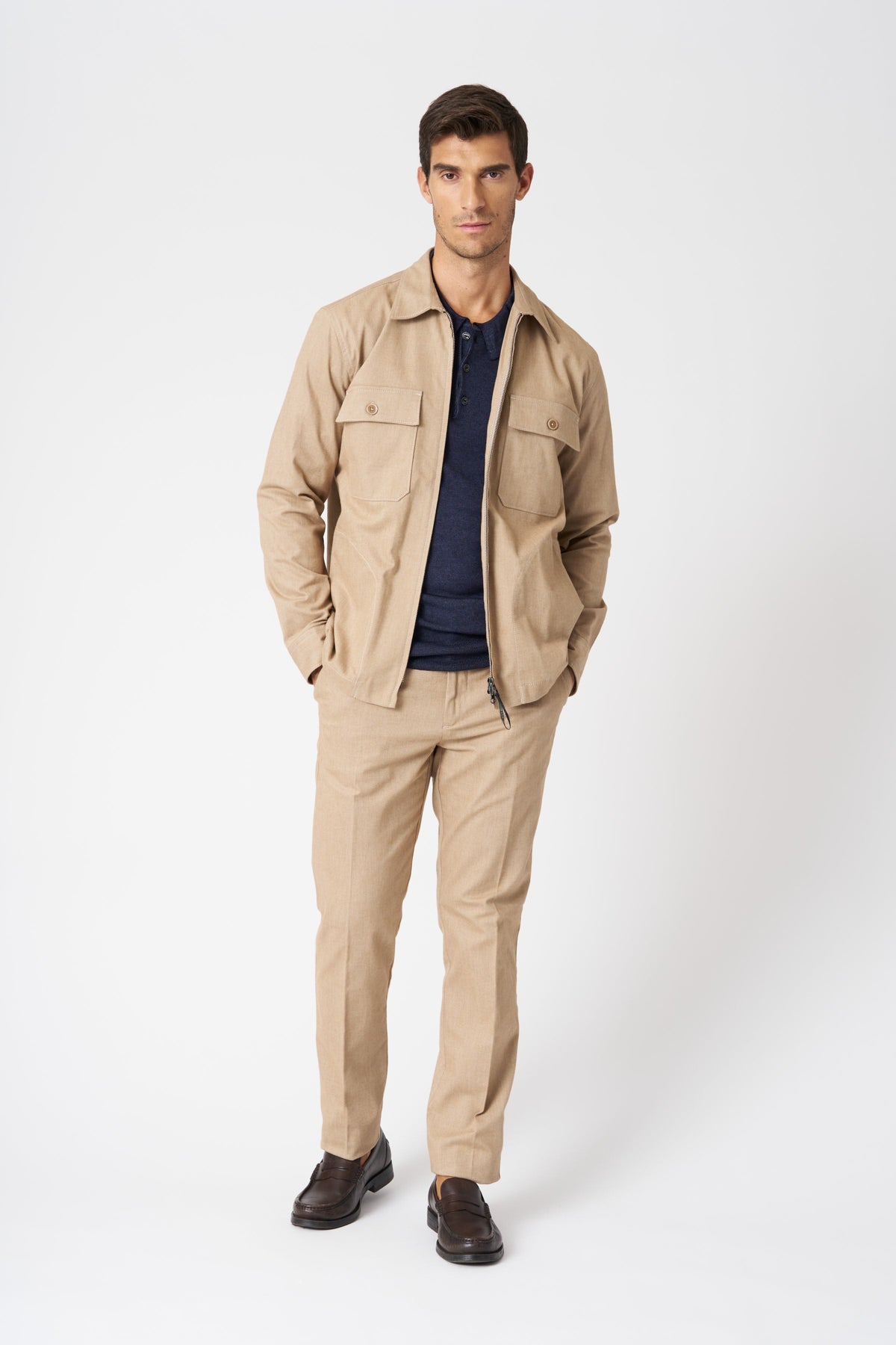 Men's Knit Polo – Navy, view 3
