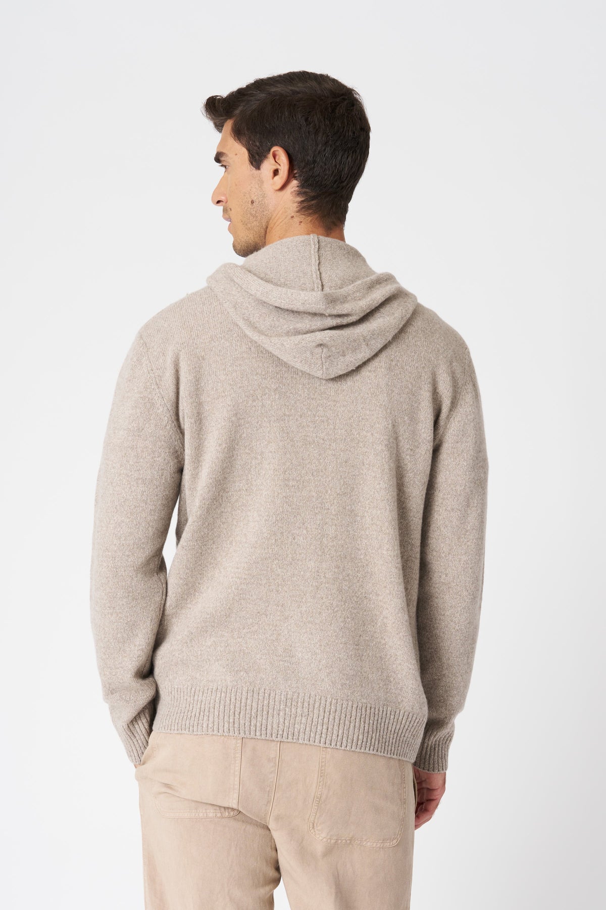 Men's Cashmere-Wool Knit Zip Hoodie – Grano, view 4