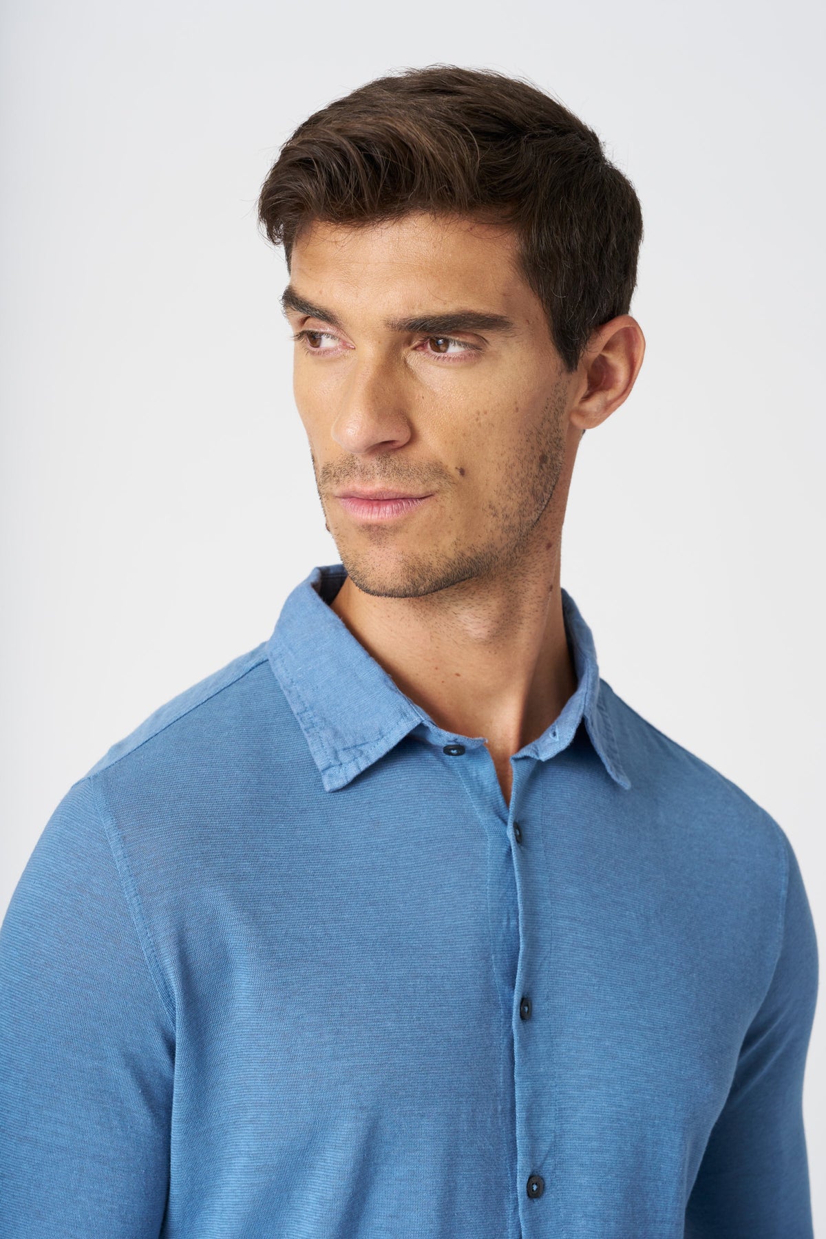 Men's Classic Collar Slim Fit Linen Shirt – Avio, view 2