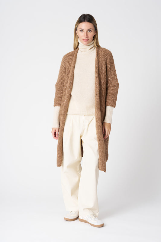 Women's Long Knit Cardigan with Sequins – Teddy, view 1
