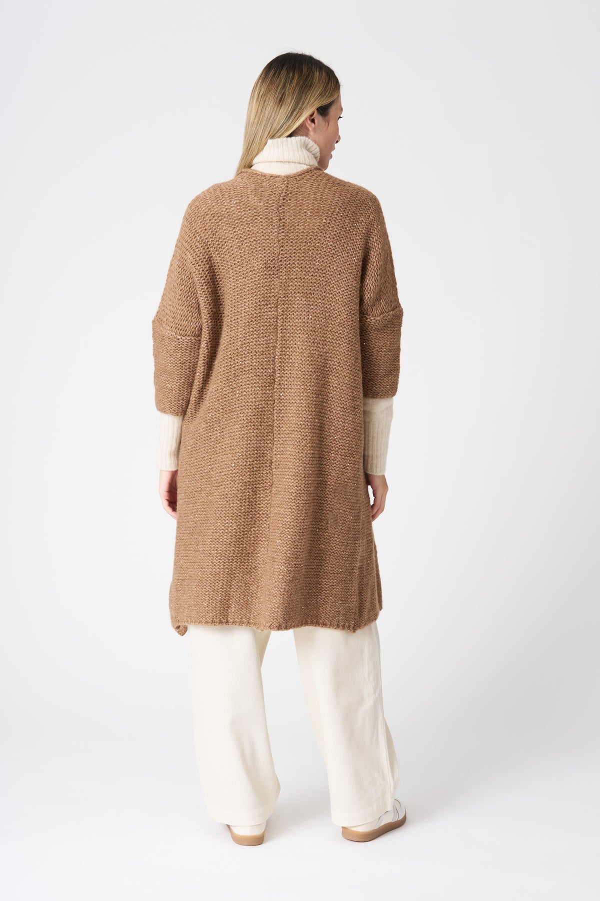 Women's Long Knit Cardigan with Sequins – Teddy, view 3