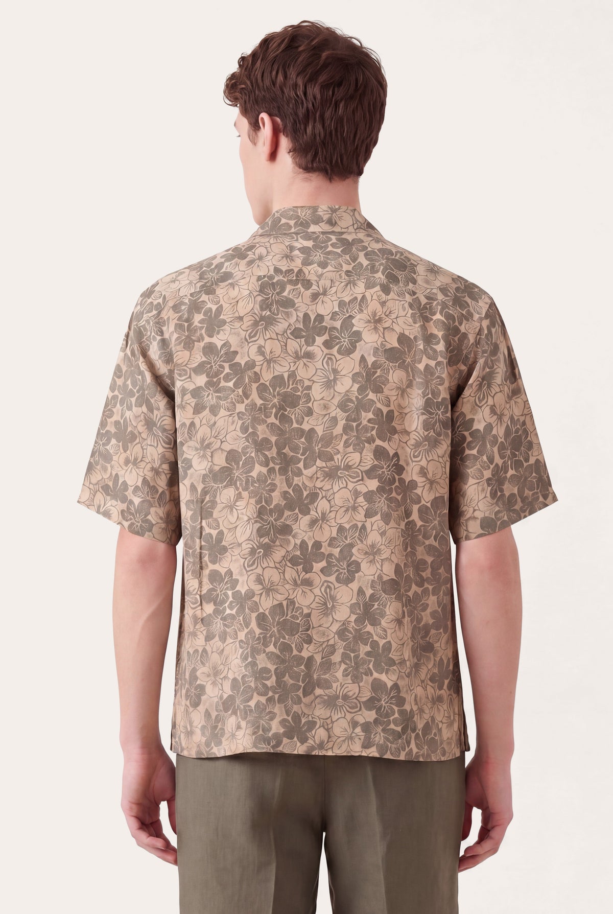 Men's Relaxed Fit Linen Shirt Botanical Shadow – Corda, view 3