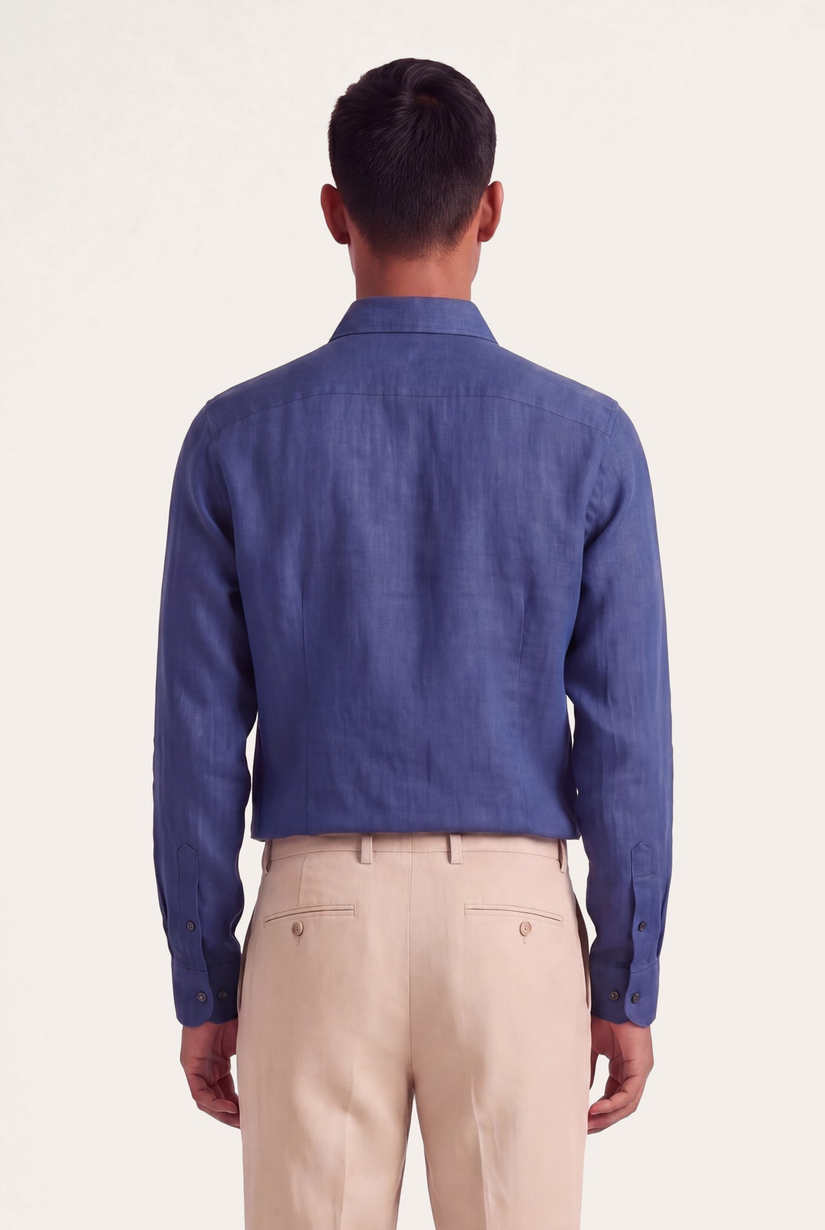 Men's Classic Slim Fit Linen Shirt – Safari Soft Fade, view 9