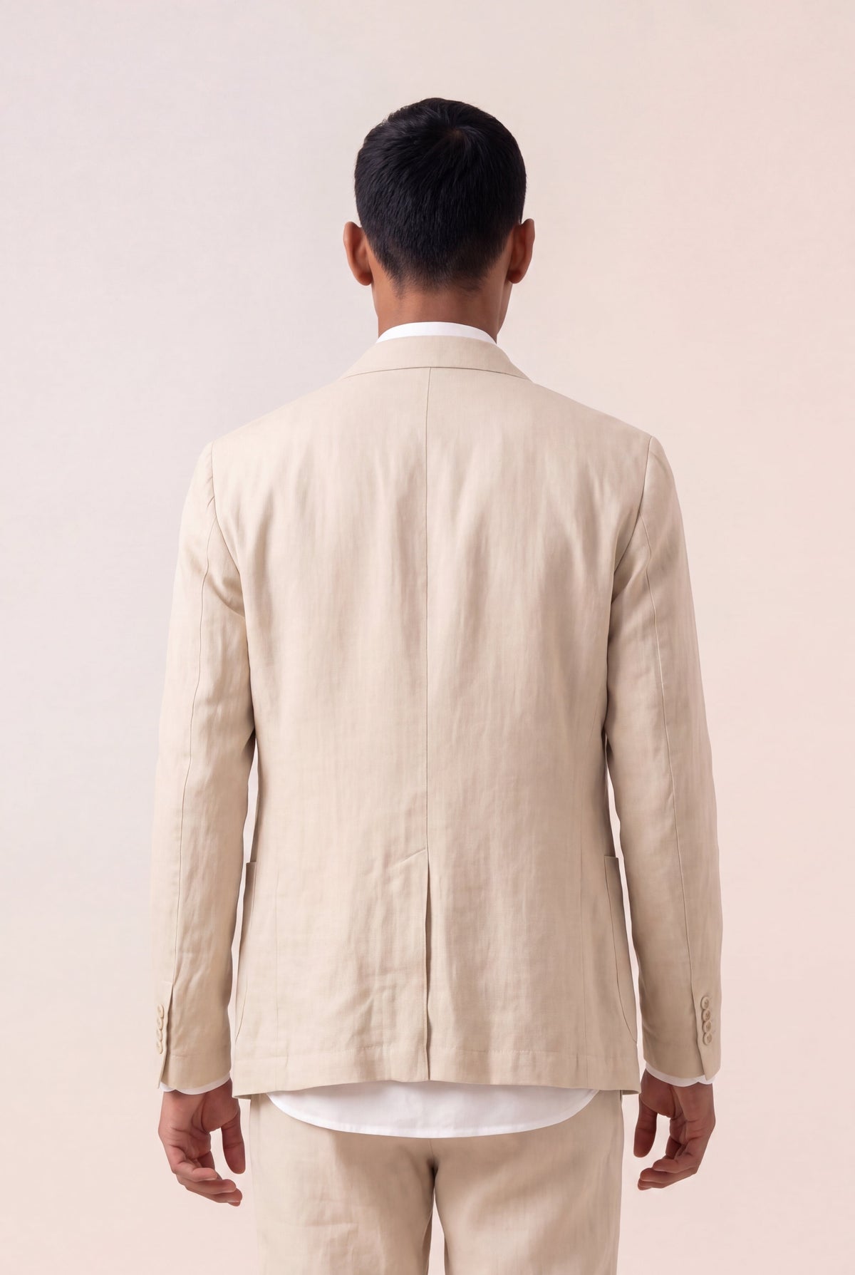 Men's Linen Tailored Blazer – Safari Soft Fade, view 3