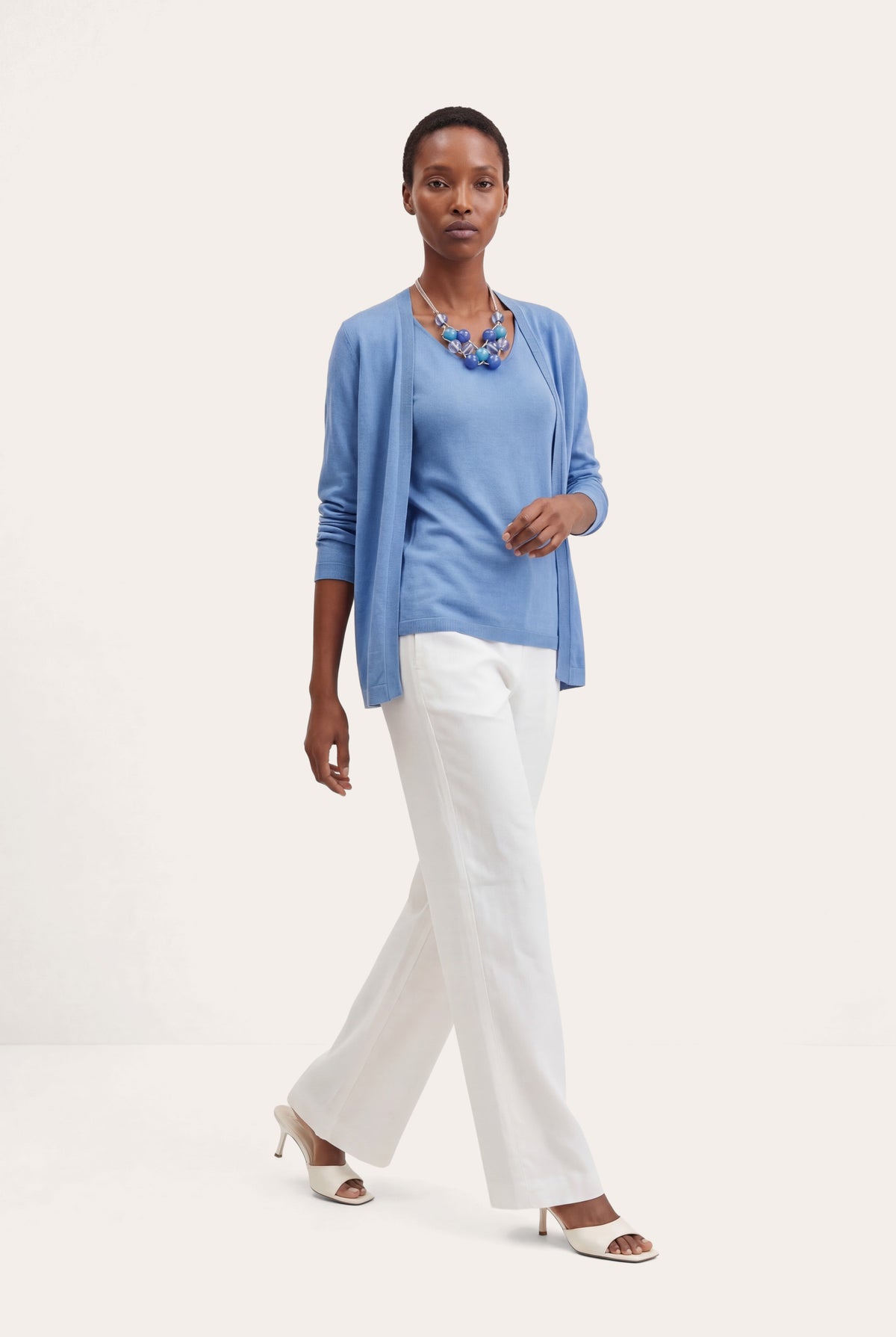 Women's Lightweight Open-Front Knit Cardigan – Pacific Fade, view 3