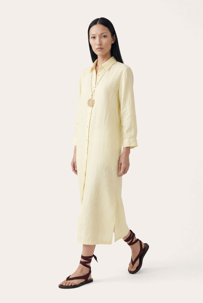 Women's Linen Shirt Dress – Safari Soft Fade, view 7