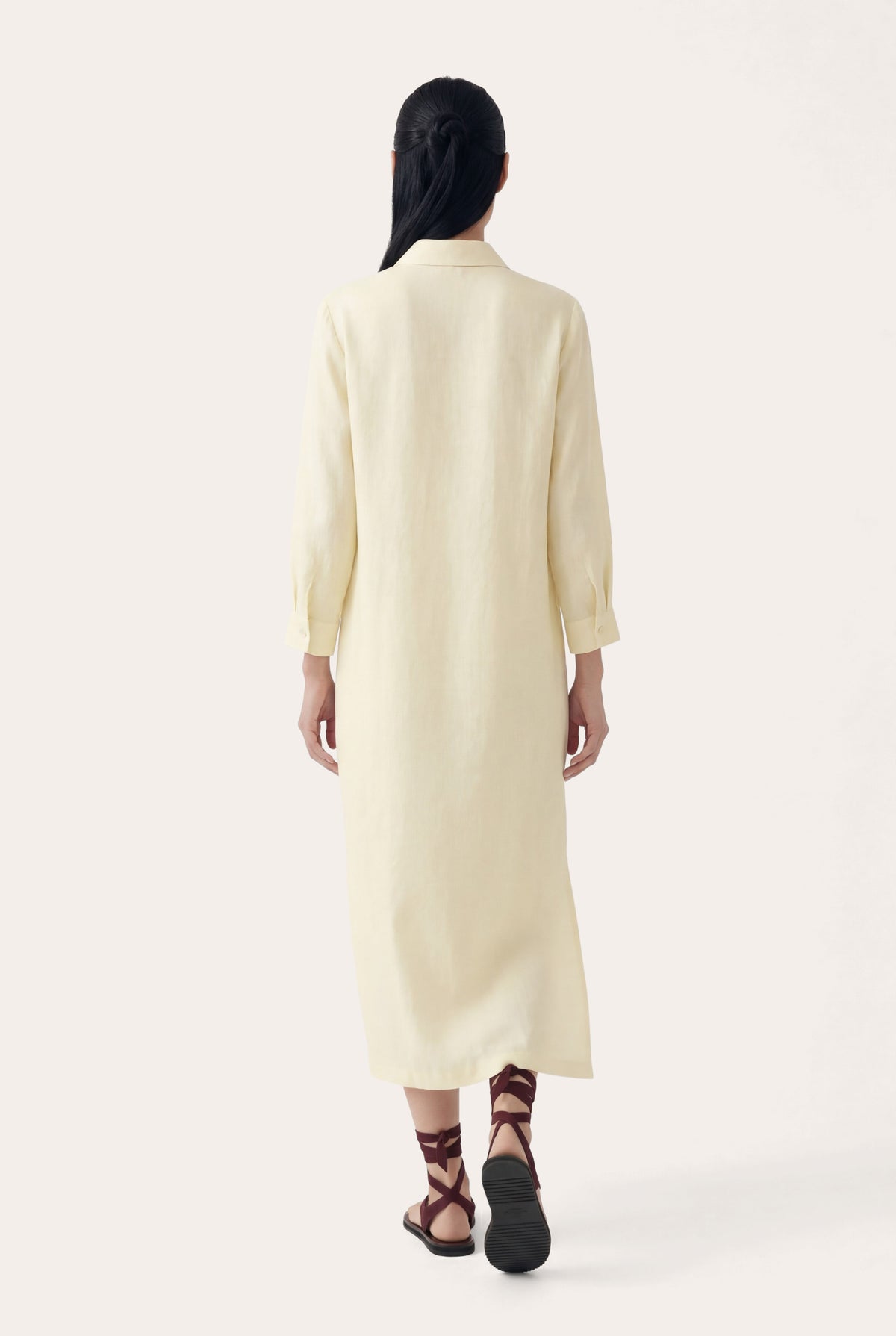 Women's Linen Shirt Dress – Safari Soft Fade, view 8
