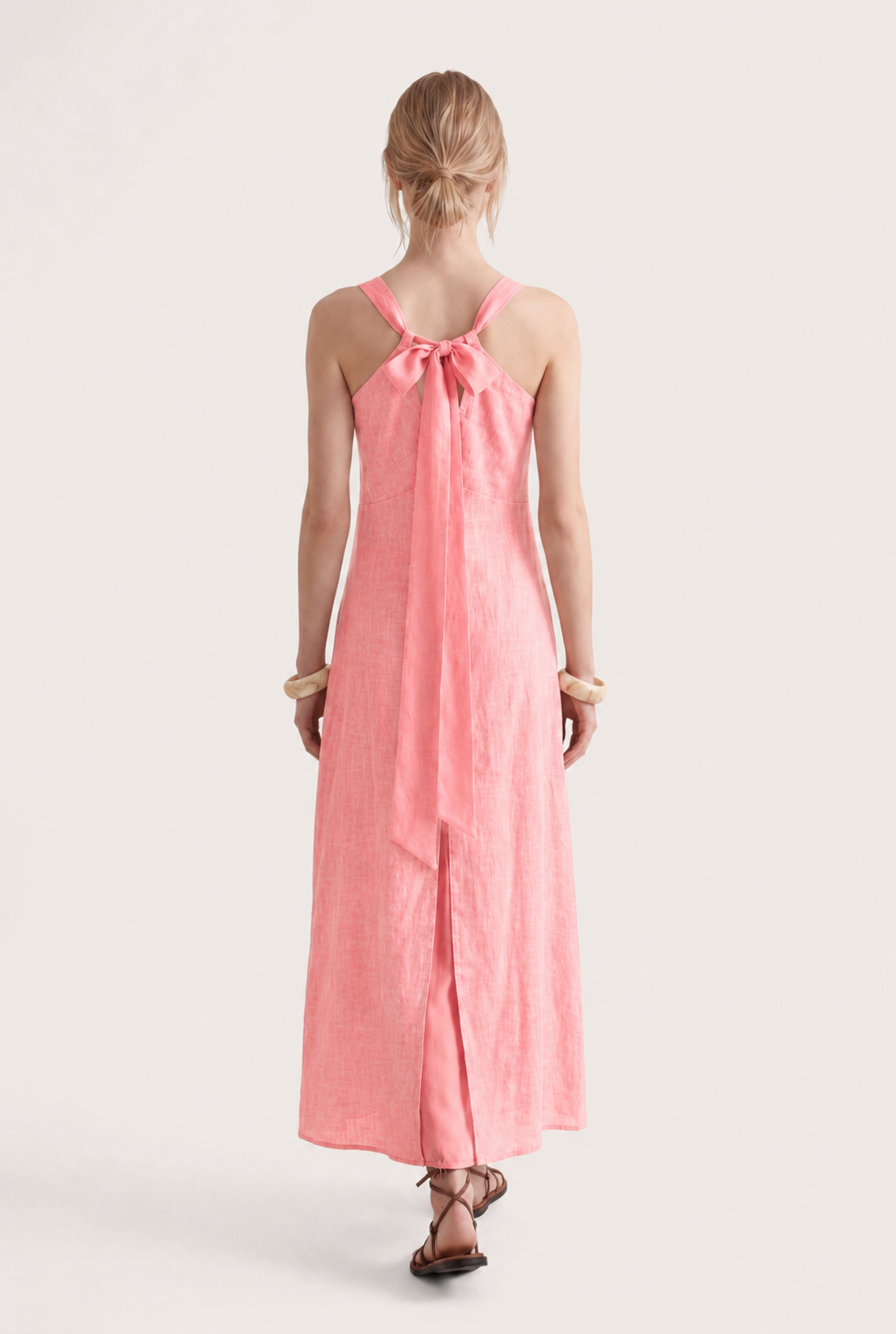 Women's Regular-Fit Sleeveless Maxi Dress with Tie-Back – Ballerina, view 2