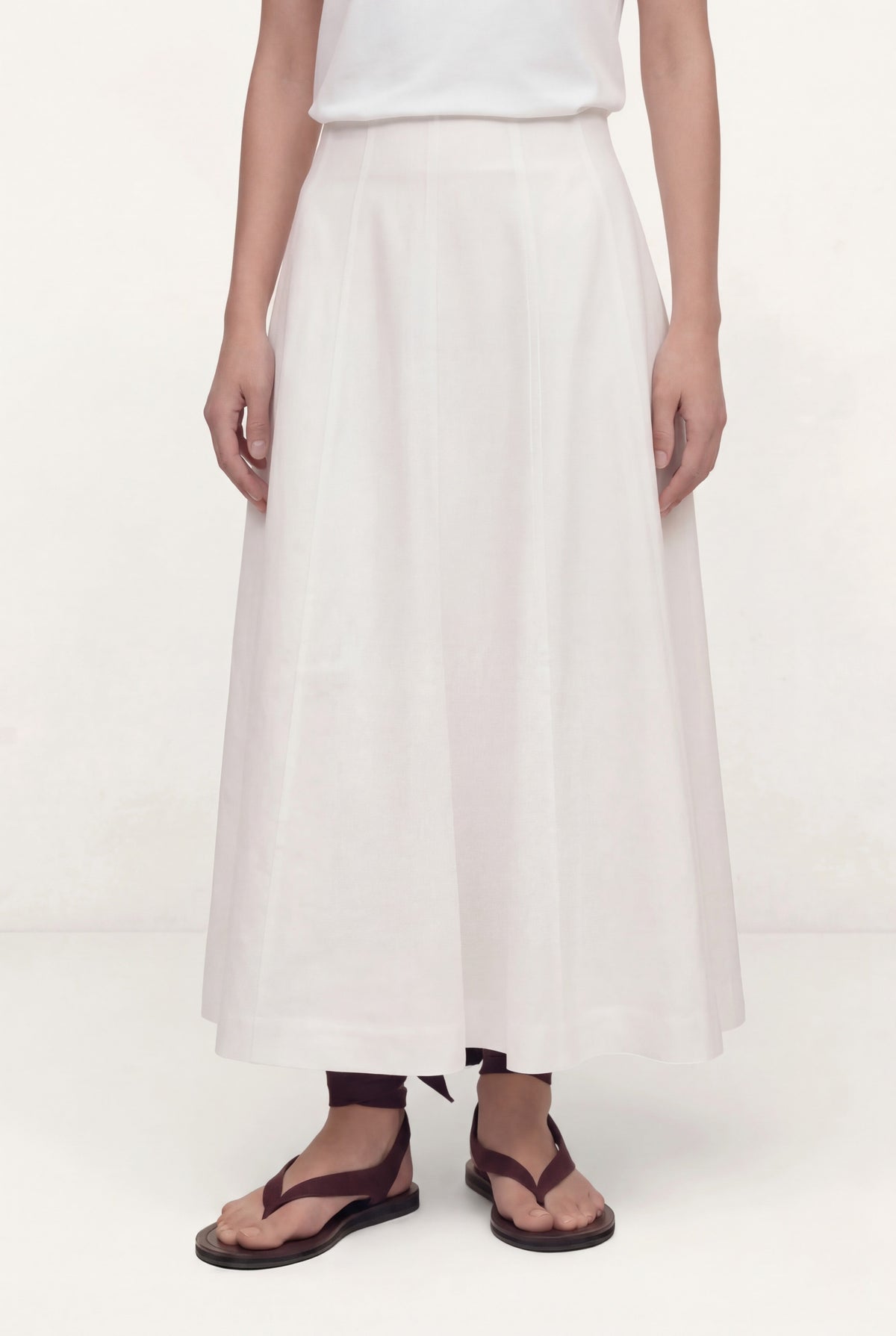 Women's A-line Regular-Fit Maxi Skirt – White, view 2
