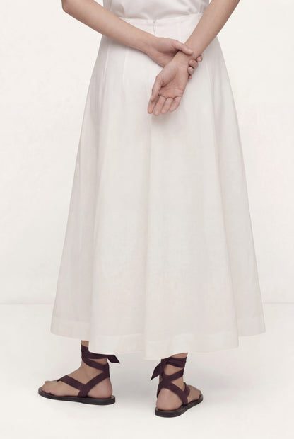 Women's A-line Regular-Fit Maxi Skirt – White, view 5