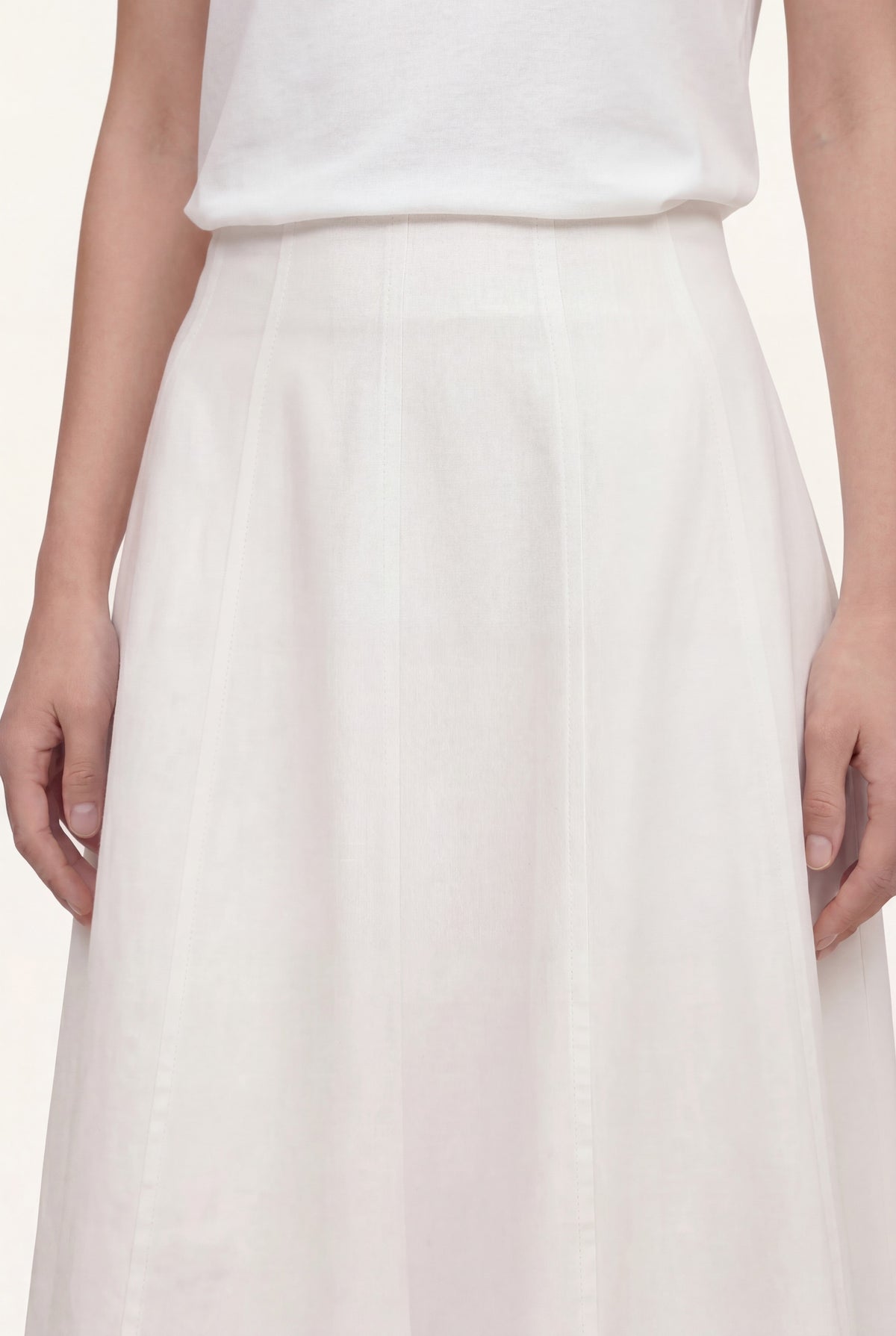 Women's A-line Regular-Fit Maxi Skirt – White, view 3