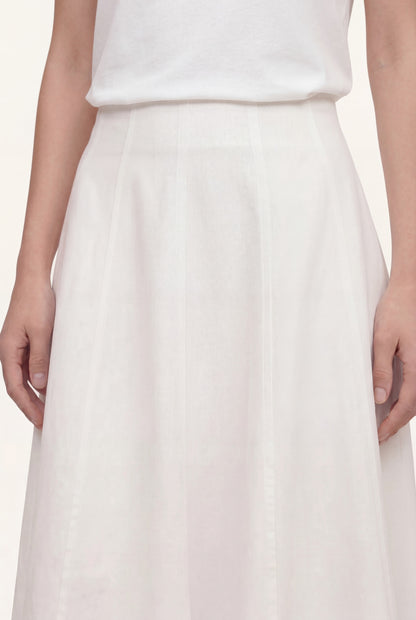 Women's A-line Regular-Fit Maxi Skirt – White, view 3