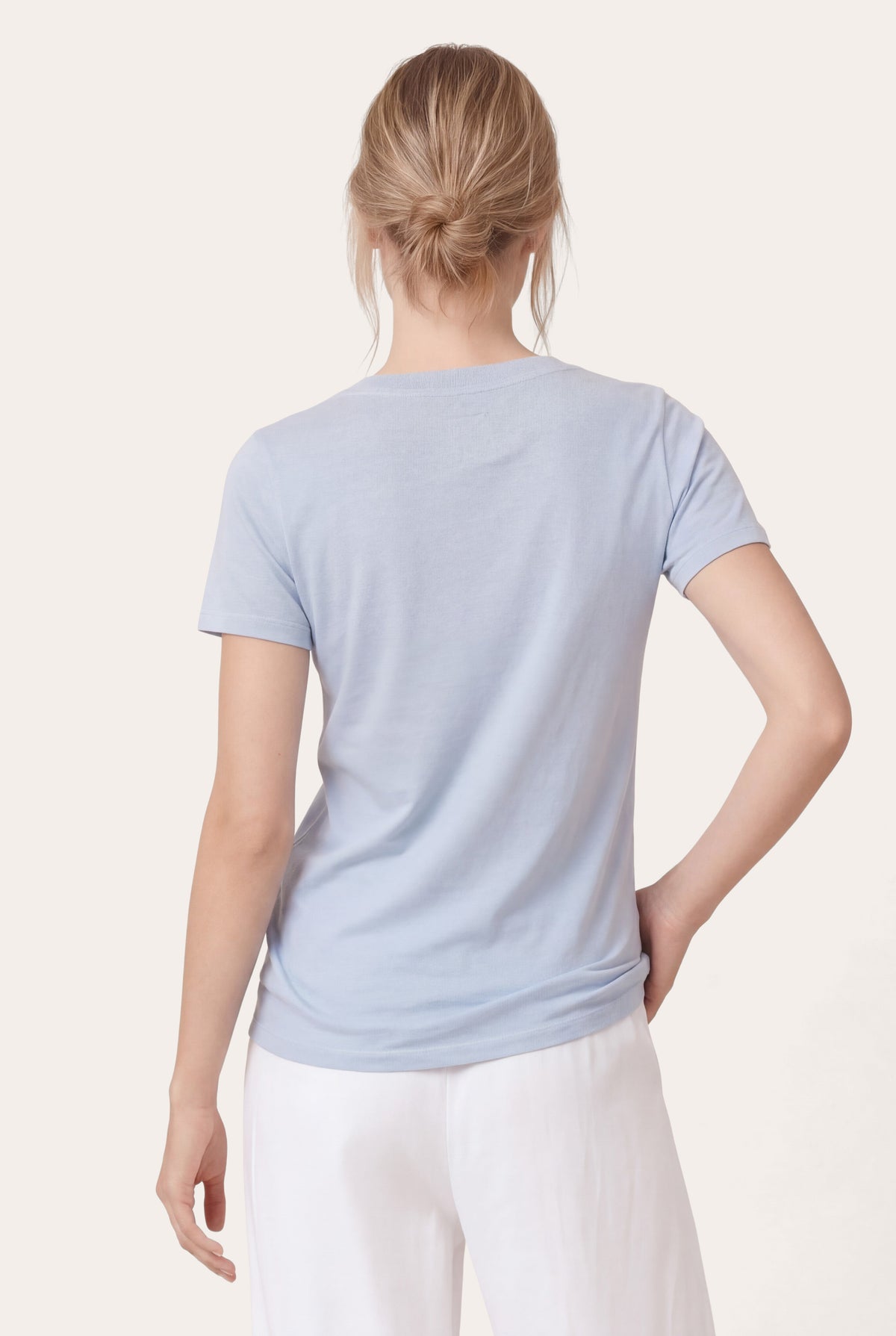 Women's Linen V-Neck T-Shirt – Safari Soft Fade, view 7