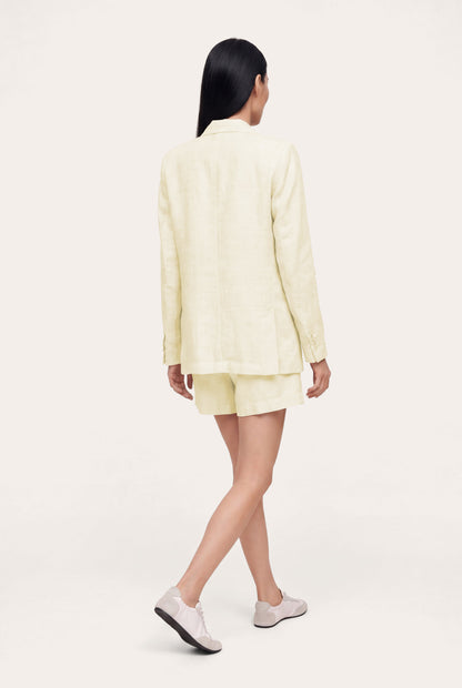 Women's Linen Tailored Blazer – Butter, view 2