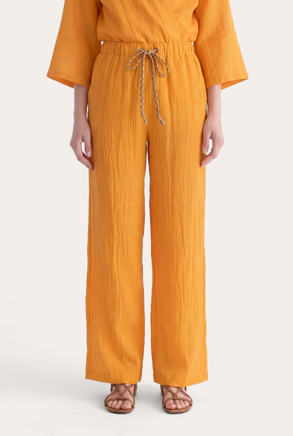Women's Artistic Patchwork Print Pants – Zafferano, view 1