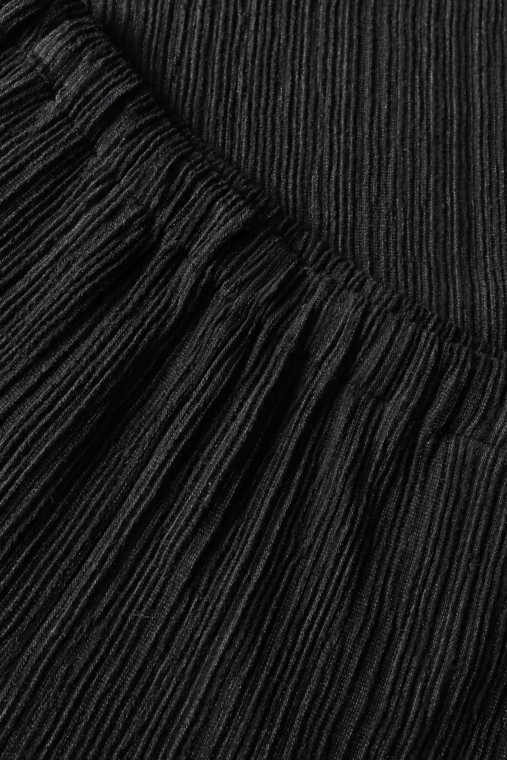 Women's Plissé Wool-Viscose Fluid Pants – Black, view 5