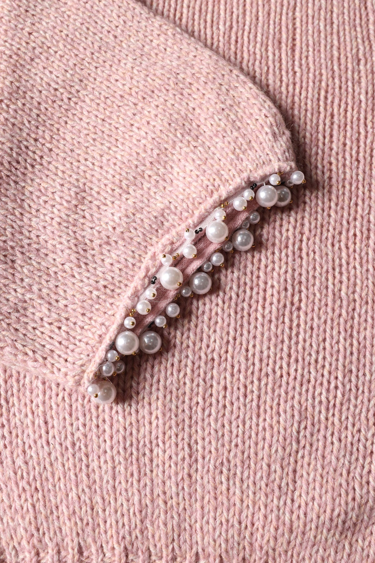 Women's Embellished Poncho Sweater – Rose Mouli, view 5