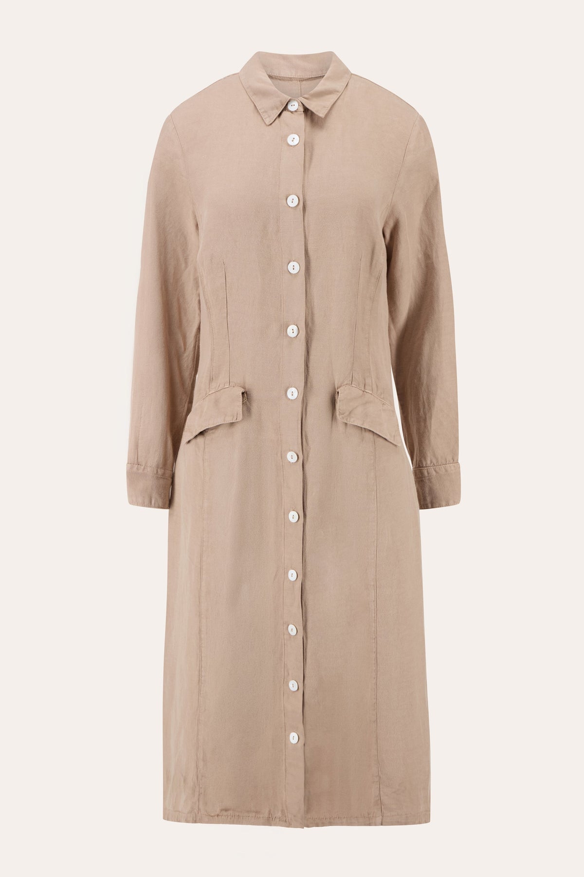 Women's Linen-Lyocell Shirt Dress – Corda, view 4