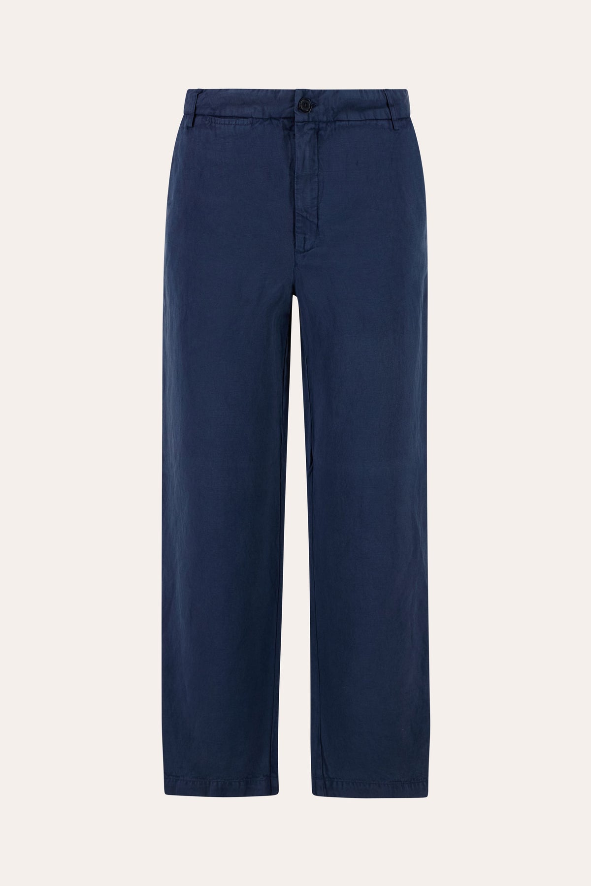 Men's Linen Lyocell Straight-Leg Trousers – Ocean, view 4