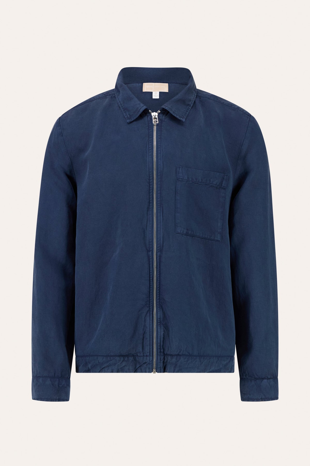 Men's Linen Lyocell Garment-Dyed Zip Jacket – Ocean, view 4