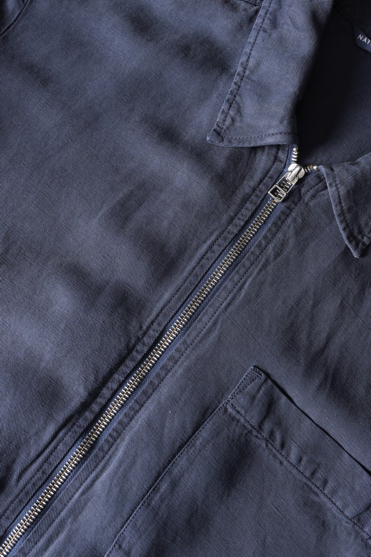 Men's Linen Lyocell Garment-Dyed Zip Jacket – Ocean, view 5