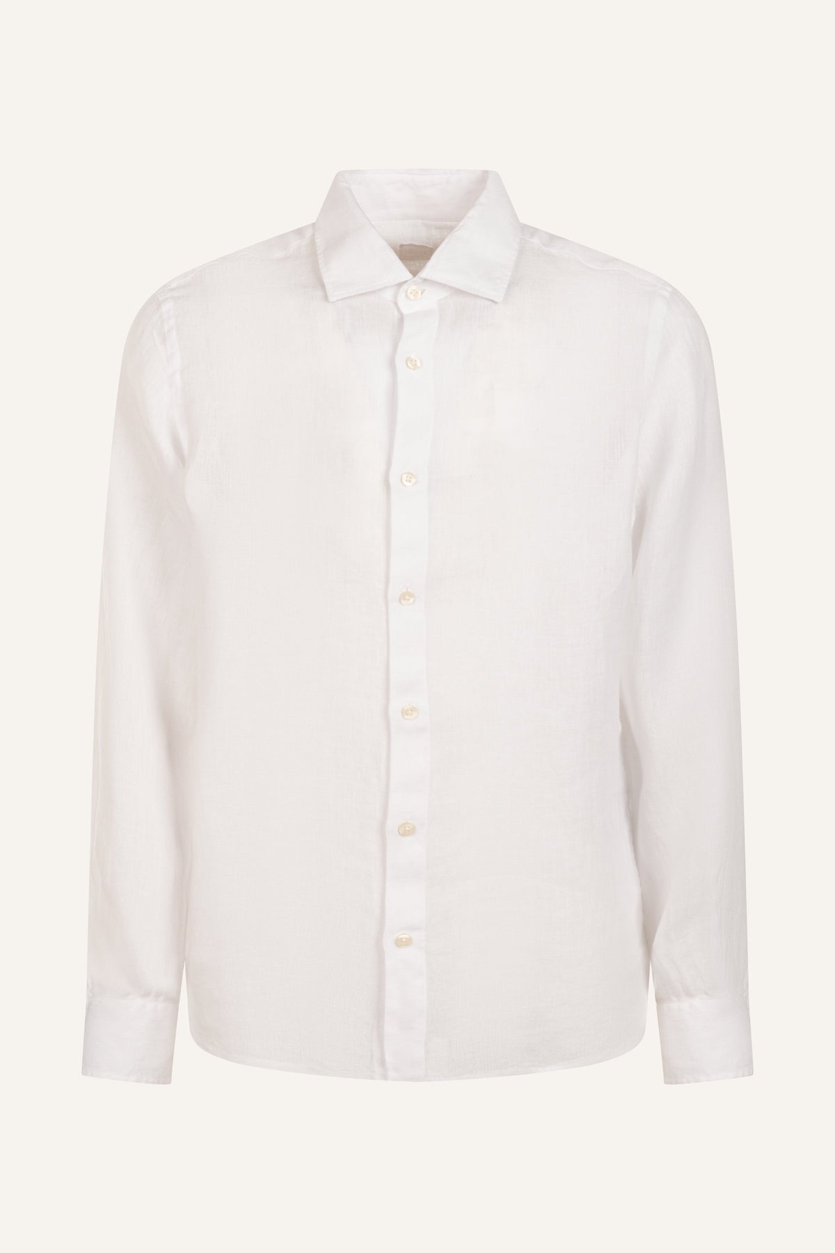 Men's Classic Pure Linen Shirt – White, view 3