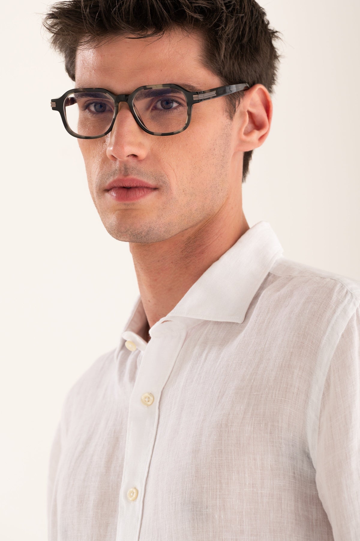 Men's Classic Pure Linen Shirt – White, view 4
