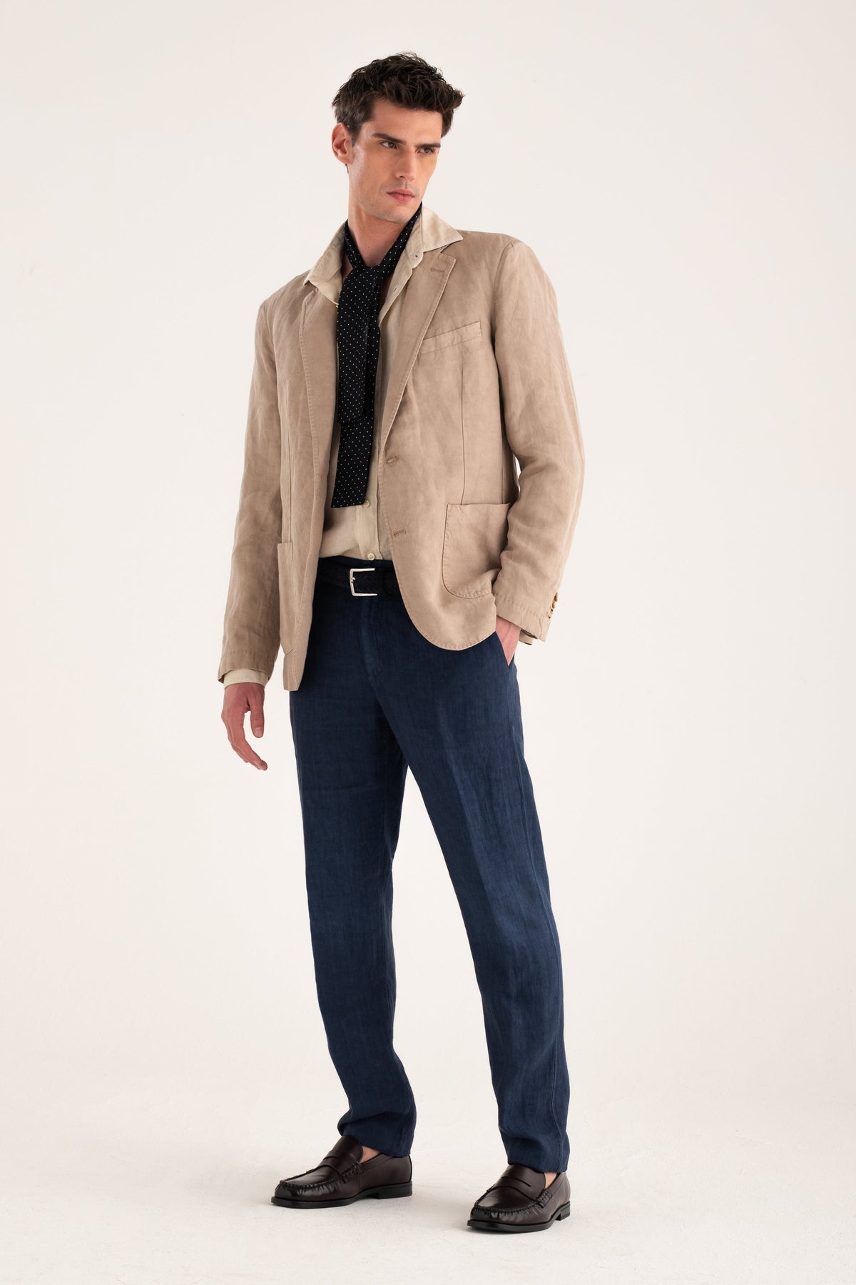 Men's Classic Slim Fit Linen Shirt – Safari Soft Fade, view 5