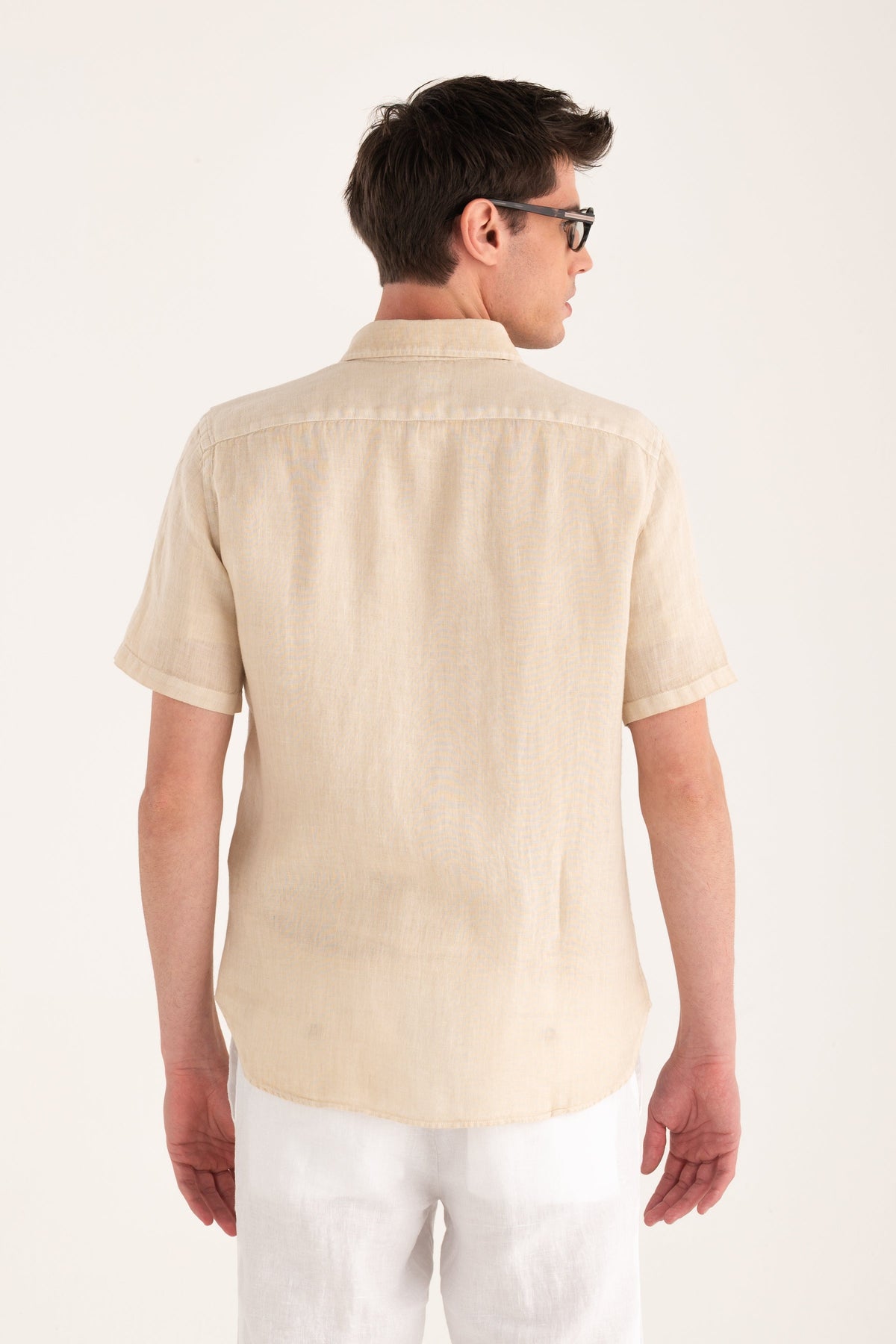 Men's Contemporary Fit Linen Shirt – Safari Soft Fade, view 2
