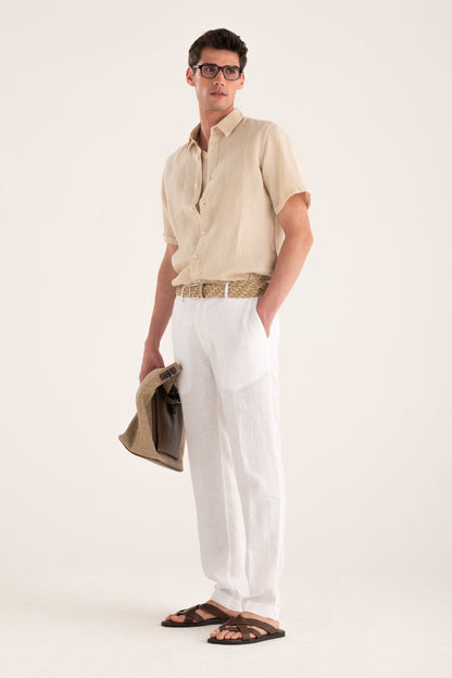 Men's Contemporary Fit Linen Shirt – Safari Soft Fade, view 5