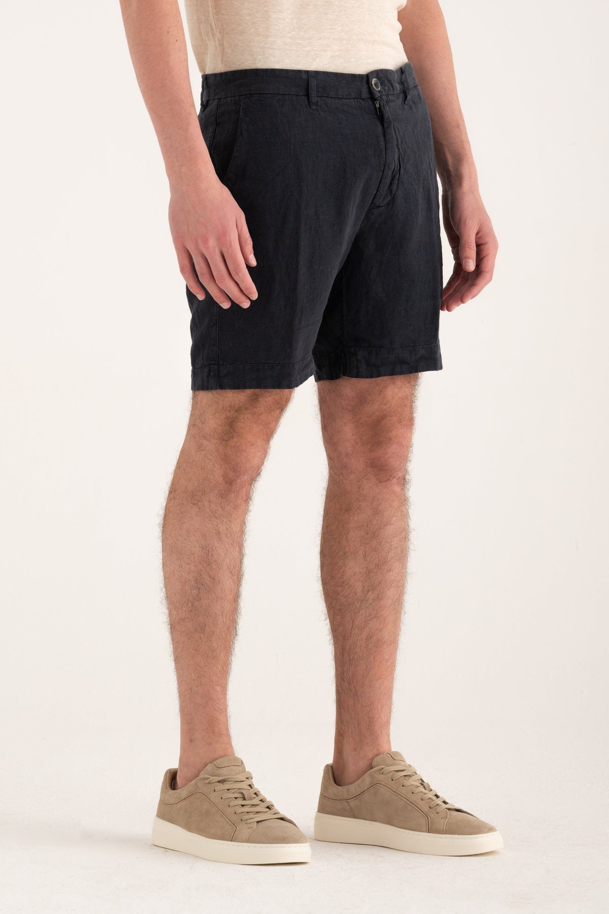 Men's Linen Chino Shorts – Marine, view 1