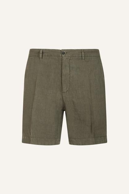 Men's Linen Chino Shorts – Khaki, view 4