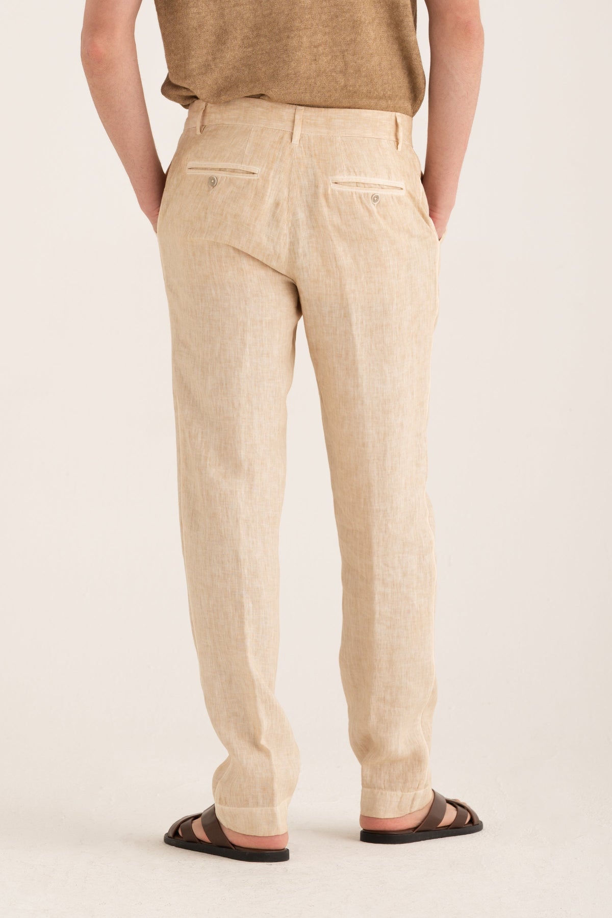 Men's Linen Chino Tailored Pants – Safari Soft Fade, view 2